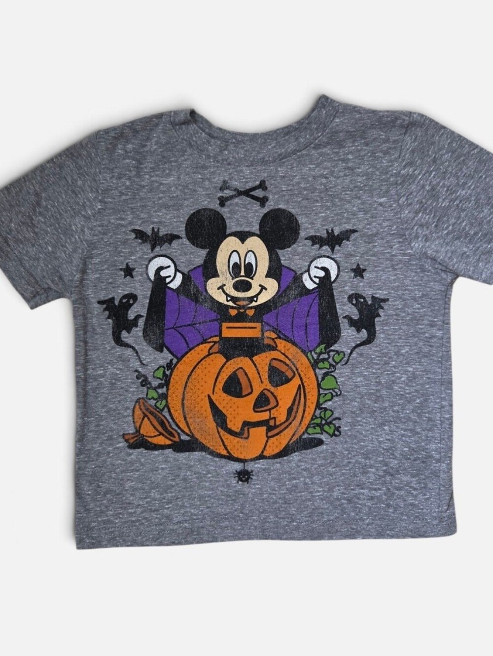 Disney Mickey Mouse Halloween Kids Costume T‑Shirt - Gray 3T